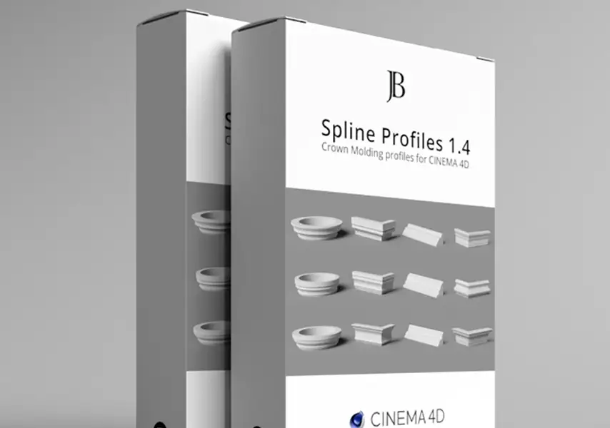 模漾网-182P-角线石膏线踢角线轮廓线预设-Cinema 4d-Spline Profiles 1.4