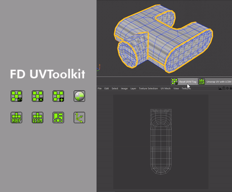 模漾网-快速展UV插件-FD UVToolkit 1.1 For Cinema 4D R23-2024