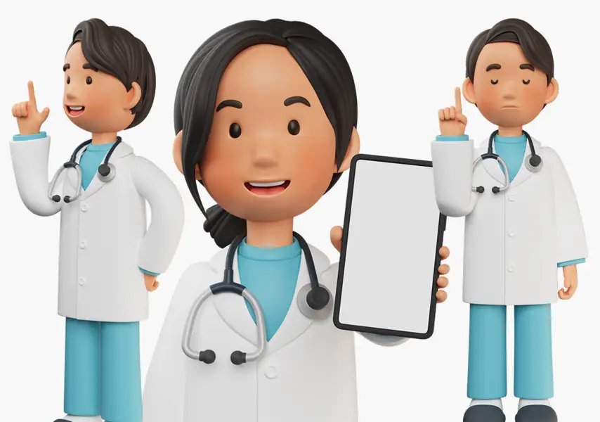 模漾网-6P-医生护士角色(已绑定)-3D Icon Pack.01