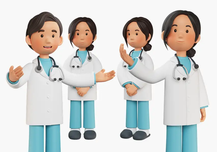 模漾网-6P-医生角色男女绑定模型-3D Icon Pack.03