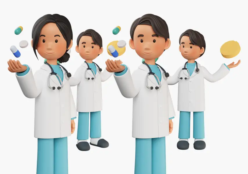 模漾网-4P-医生角色男女绑定模型-3D Icon Pack.04