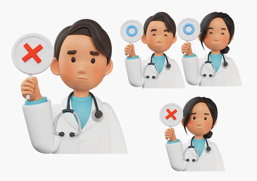 模漾网-4P-医生角色男女绑定模型-3D Icon Pack.05