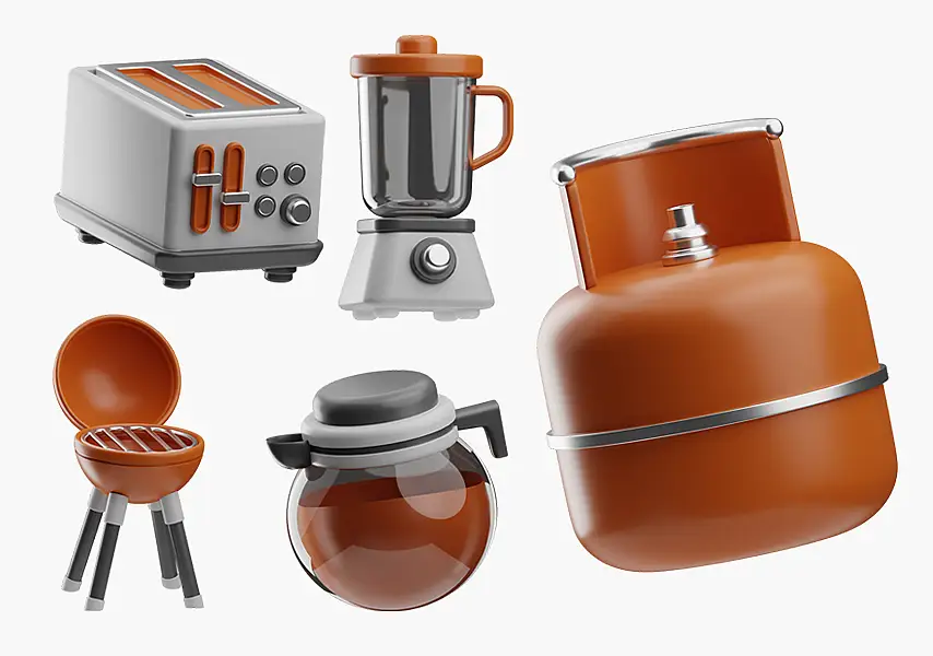 模漾网-10P-厨房电器工具模型合集-3D Icon Pack.v01